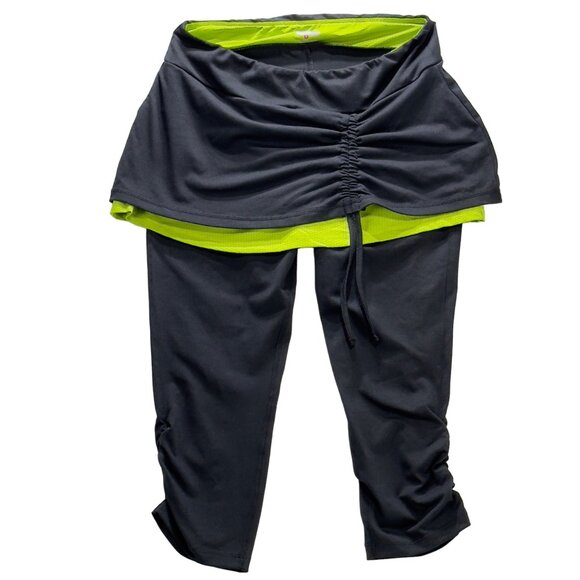 ALEX + ABBY Women's Modest Activewear Black & Green Skirt Over Leggings Size S - Picture 5 of 8